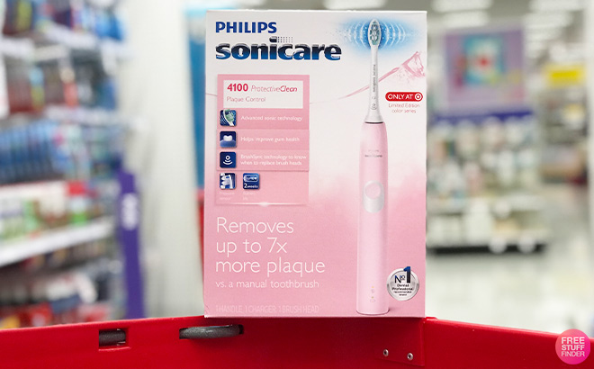 Philips Sonicare 4100 Plaque Control Rechargeable Electric Toothbrush in Sugar Rose Color Philips Sonicare 4100 Plaque Control Rechargeable Electric Toothbrush in Sugar Rose Color