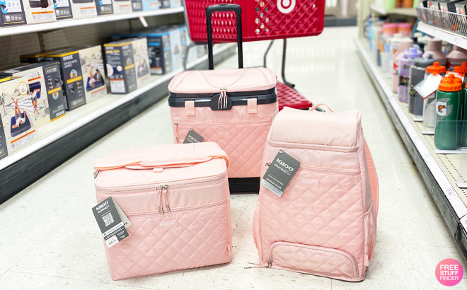 Pink Igloo Coolers on Target Floor