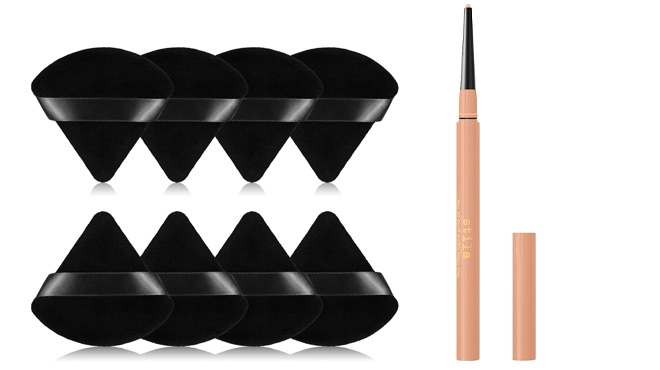 Powder Puff Makeup Sponges 8 Piece Set and stila Stay All Day ArtiStix Micro Liner Powder Puff Makeup Sponges 8 Piece Set and stila Stay All Day ArtiStix Micro Liner