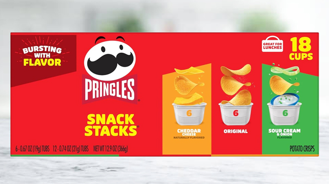 Pringles Potato Crisps Chips Lunch Snacks 18 Pack