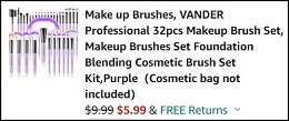 Professional 32pcs Makeup Brush Set Checkout