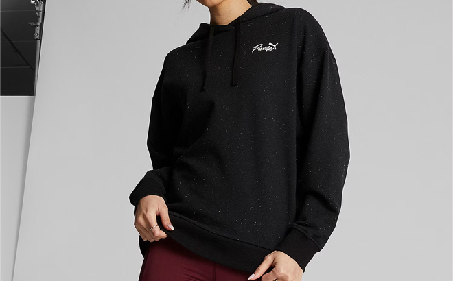 Puma Live In Collection Womens Long Sleeve Hoodie in Black