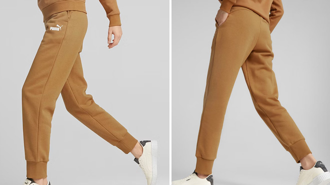 Puma Womens Mid Rise Cuffed Sweatpants