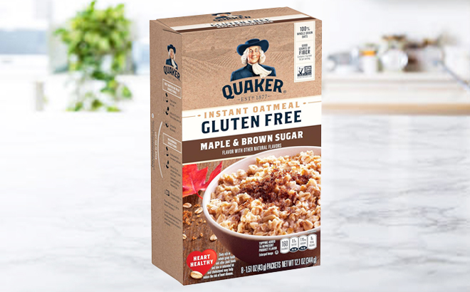 Quaker Gluten Free Instant Oatmeal 8 Count Box