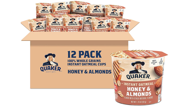 Quaker Instant Oatmeal Express Cups 12 Count