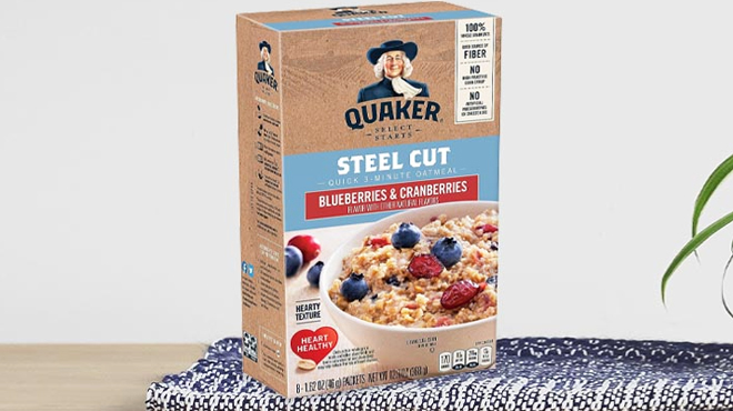 Quaker Instant Steel Cut Oatmeal 8 Count Box