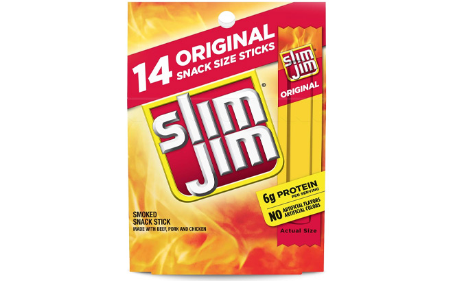 Slim Jim 14 Count Original Smoked Snack Sticks