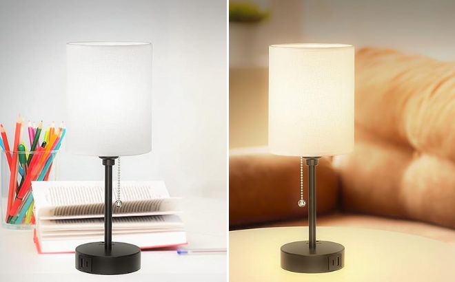 Small Bedroom Lamps with USB C