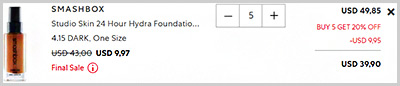 Smashbox Studio Skin 24 Hour Hydra Foundation Screenshot Smashbox Studio Skin 24 Hour Hydra Foundation Screenshot