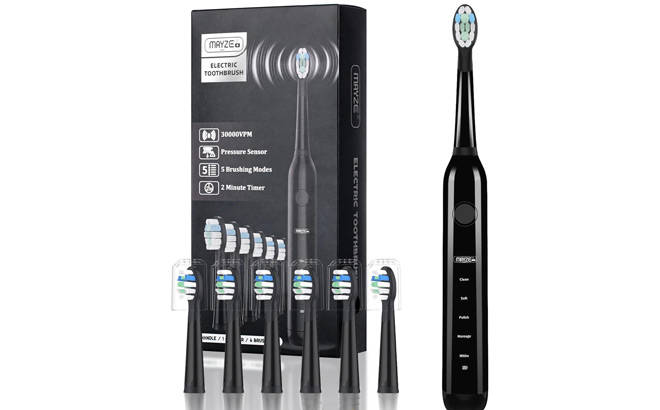 Sonic Electric Toothbrush with 6 Brush Heads
