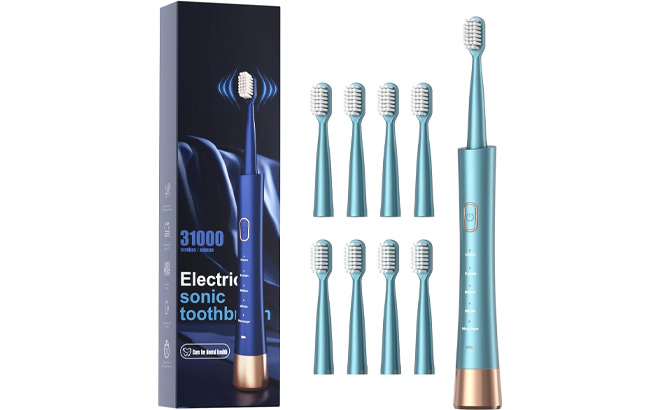 Sonic Electric Toothbrush with 8 Brush Heads
