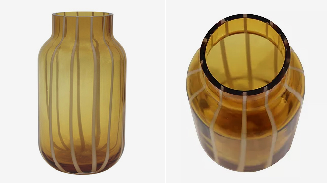 Sonoma Yellow Striped Large Vase Table