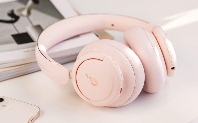 Soundcore by Anker Life Q30 Hybrid Active Noise Cancelling Bluetooth Headphones in Pink Color