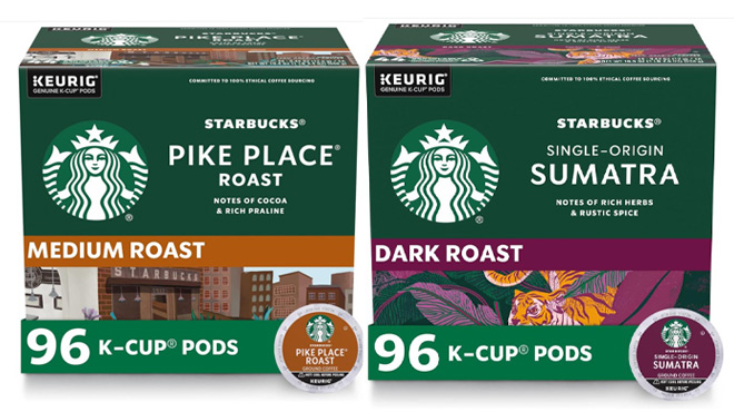 Starbucks K Cup Coffee Pods 96 Count Packs