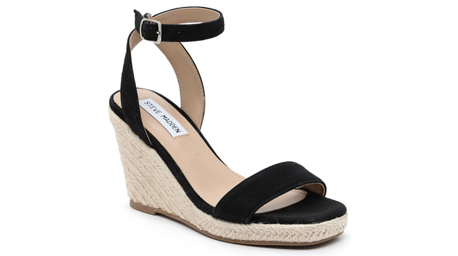 Steve Madden Parra Espadrille Wedge Sandals on White Background