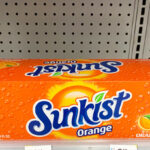 Sunkist Orange Soda 12 Pack on a Shelf