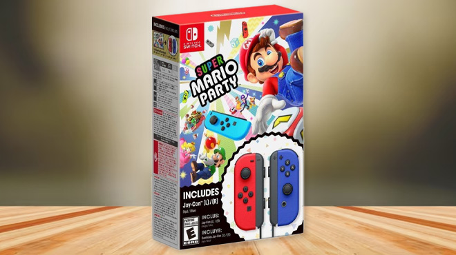 Super Mario Party Game with Red & Blue Joy-Con Controller