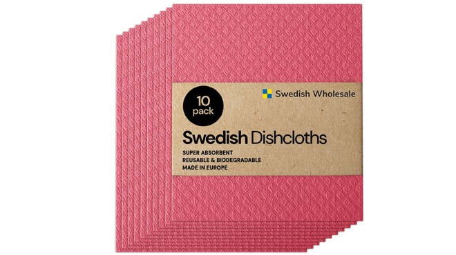 Swedish Dishcloths 10 Pack on White Background