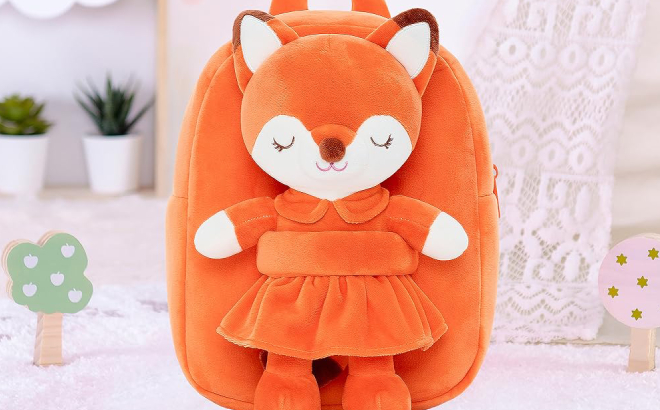 Toddler Brown Fox Plush Backpack Toddler Brown Fox Plush Backpack