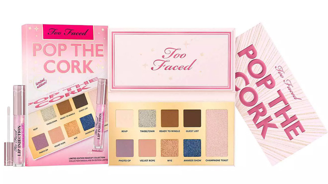 Too Faced Pop The Cork Makeup Set on White Background