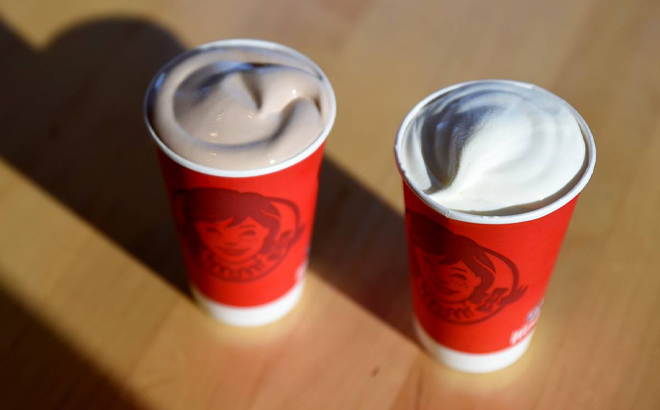 Two Wendys Frosties on a Table