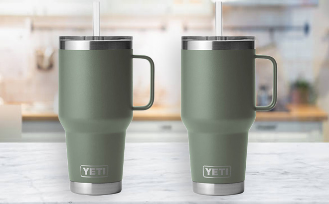 Two YETI Rambler 35 oz Straw Mug