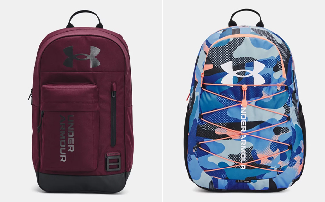 Under Armour Halftime Backpack and Hustle Sport Backpack