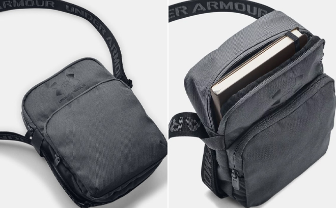Under Armour Loudon Crossbody in Black in Two Angles