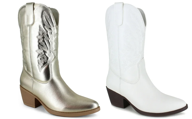 Unionbay Womens Dolly Cowboy Boot in Two Colors