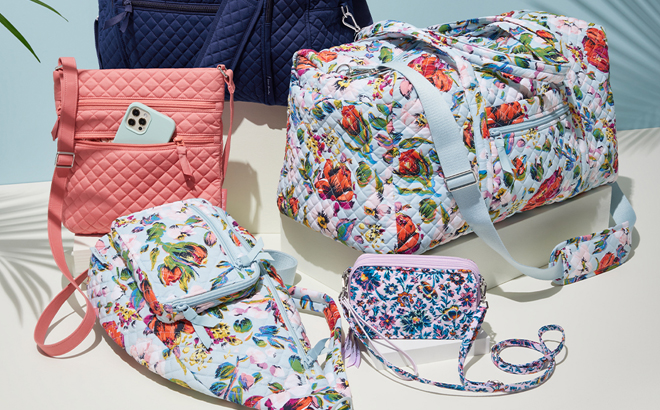 Various Vera Bradley Products on a Product Stand