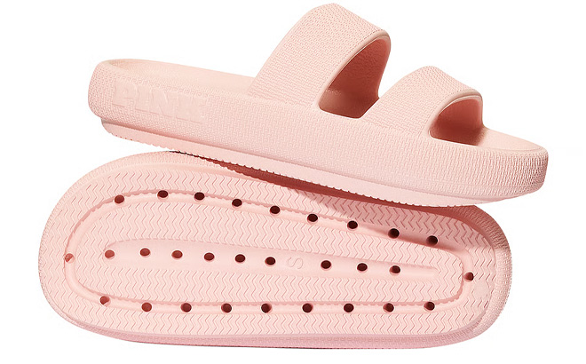 Victorias Secret PINK Double Strap Pillow Slides in Wanna Be Pink Color