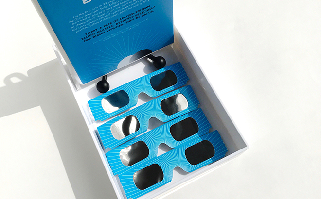 Warby Parker Free Solar Glasses in a Box on a Table