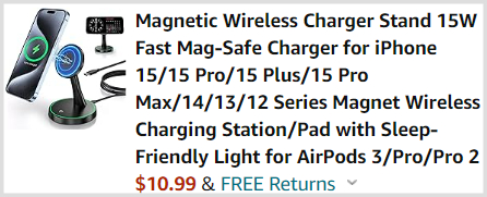 Wireless Charger Stand Checkout
