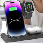 Wireless Charger iPhone Charging Station on the Table
