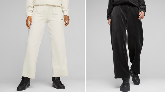 Women Wearing Puma Mid Rise Straight Sweatpants Women Wearing Puma Mid Rise Straight Sweatpants