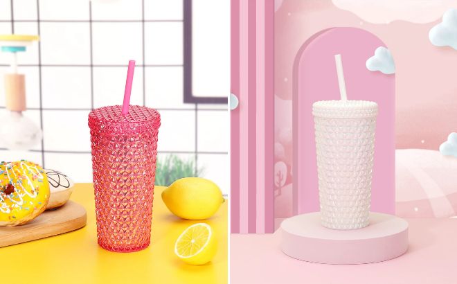 Your Zone 16 Ounce Acrylic Iridescent Textured Tumblers