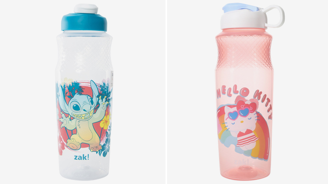 Zak Disney Stitch Water Bottle and Sanrio Water Bottle