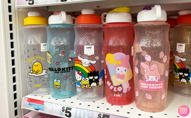 Zak Hello Kitty Friends Bottles on Store Shelf