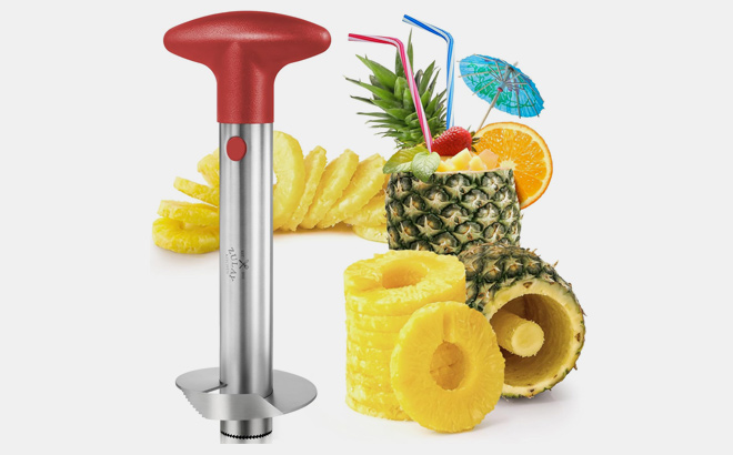 Zulay Kitchen Pineapple Corer and Slicer Tool Zulay Kitchen Pineapple Corer and Slicer Tool