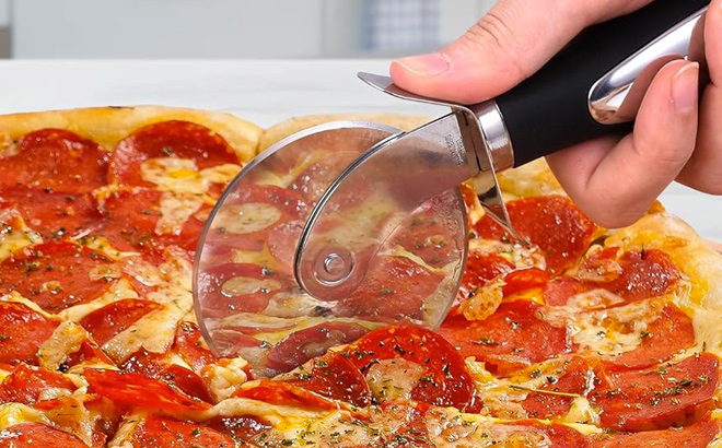 Zulay Kitchen Premium Pizza Cutter Durable Stainless Steel Pizza Cutter Wheel