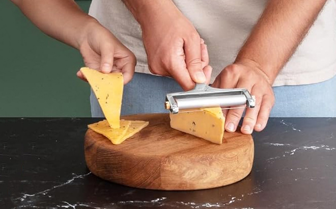 Zulay Kitchen Stainless Steel Wire Cheese Slicer Zulay Kitchen Stainless Steel Wire Cheese Slicer