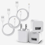 iPhone Charging Cords with Wall Charger Travel Plug Adapter 3 Pack