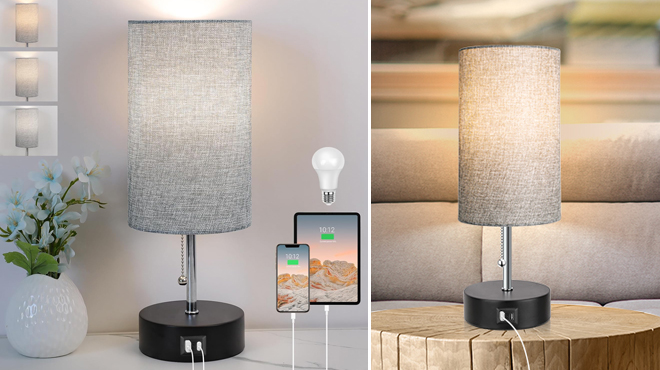 3 Color Temperature Bedside Lamp Nightstand Lamp