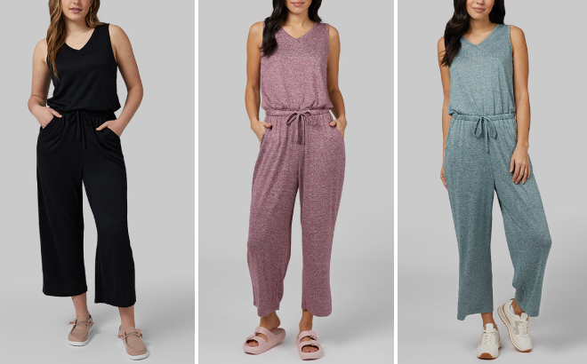 32 Degrees Womens Soft Cozy Jumpsuits
