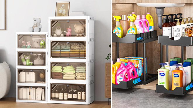 4 Tier Plastic Storage Bins