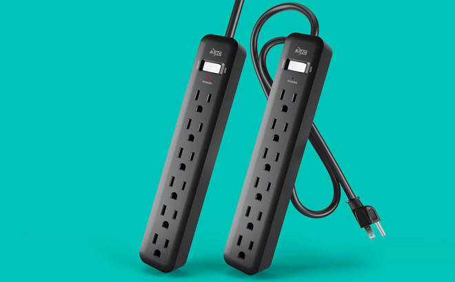6 Outlet Power Strip 2 Pack