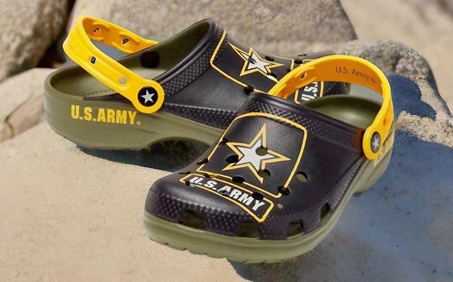 A Pair of Crocs Unisex Classic US Army Clogs