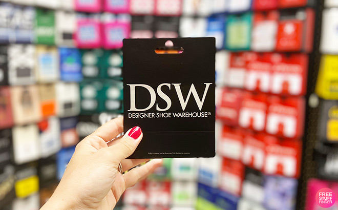 A Person Holding DSW Gift Card