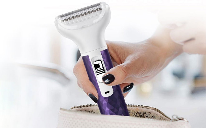 A Person Holding Hoey 5 in 1 Electric Shaver for Women
