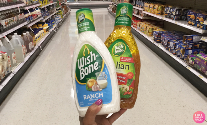 A Person Holding Wish Bone Ranch Dressing at a Store